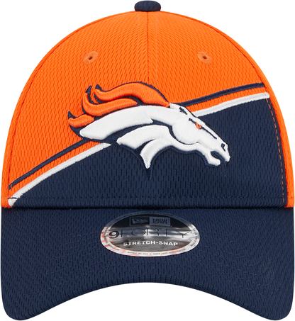 Denver Broncos New Era 2023 Sideline 9FORTY Adjustable Hat - Orange/Navy