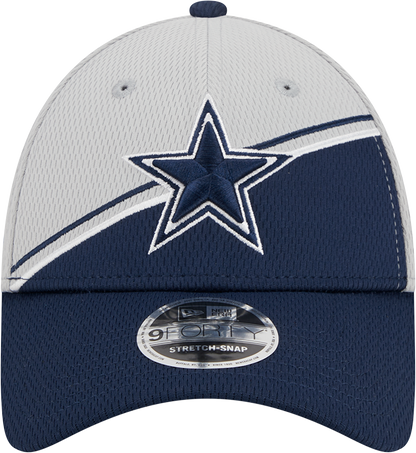 Dallas Cowboys New Era 2023 Sideline 9FORTY Adjustable Hat - Gray/Navy