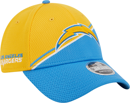 Los Angeles Chargers New Era 2023 Sideline 9FORTY Adjustable Hat - Gold/Powder Blue