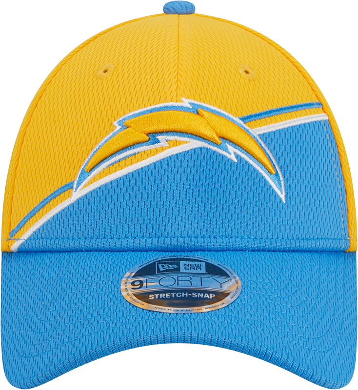 Los Angeles Chargers New Era 2023 Sideline 9FORTY Adjustable Hat - Gold/Powder Blue