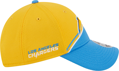 Los Angeles Chargers New Era 2023 Sideline 9FORTY Adjustable Hat - Gold/Powder Blue