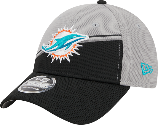 Miami Dolphins New Era 2023 Sideline 9FORTY Adjustable Hat - Gray/Black