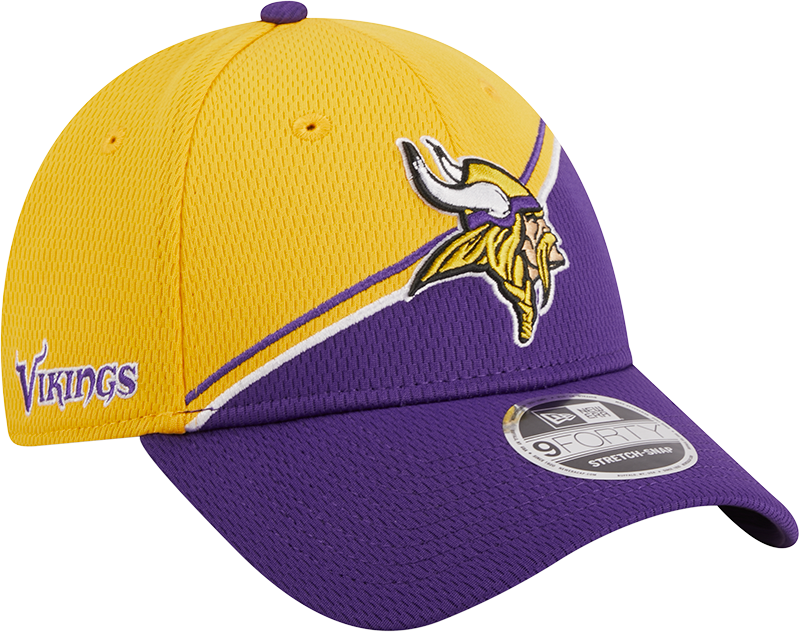 Minnesota Vikings New Era 2023 Sideline 9FORTY Adjustable Hat - Gold/Purple