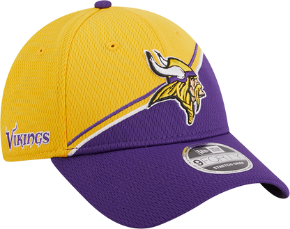 Minnesota Vikings New Era 2023 Sideline 9FORTY Adjustable Hat - Gold/Purple