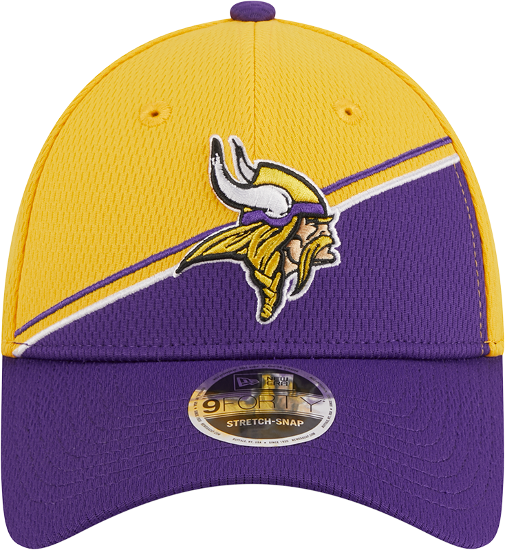 Minnesota Vikings New Era 2023 Sideline 9FORTY Adjustable Hat - Gold/Purple