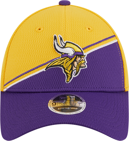 Minnesota Vikings New Era 2023 Sideline 9FORTY Adjustable Hat - Gold/Purple