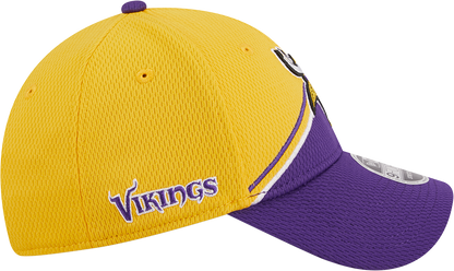 Minnesota Vikings New Era 2023 Sideline 9FORTY Adjustable Hat - Gold/Purple