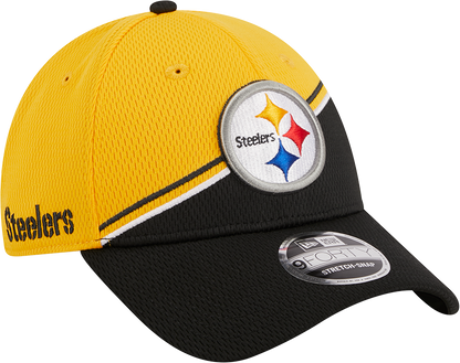 Pittsburgh Steelers New Era 2023 Sideline 9FORTY Adjustable Hat - Gold/Black