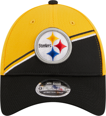 Pittsburgh Steelers New Era 2023 Sideline 9FORTY Adjustable Hat - Gold/Black