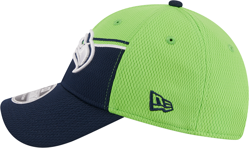 Seattle Seahawks New Era 2023 Sideline 9FORTY Adjustable Hat - Neon Green/College Navy