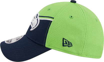 Seattle Seahawks New Era 2023 Sideline 9FORTY Adjustable Hat - Neon Green/College Navy