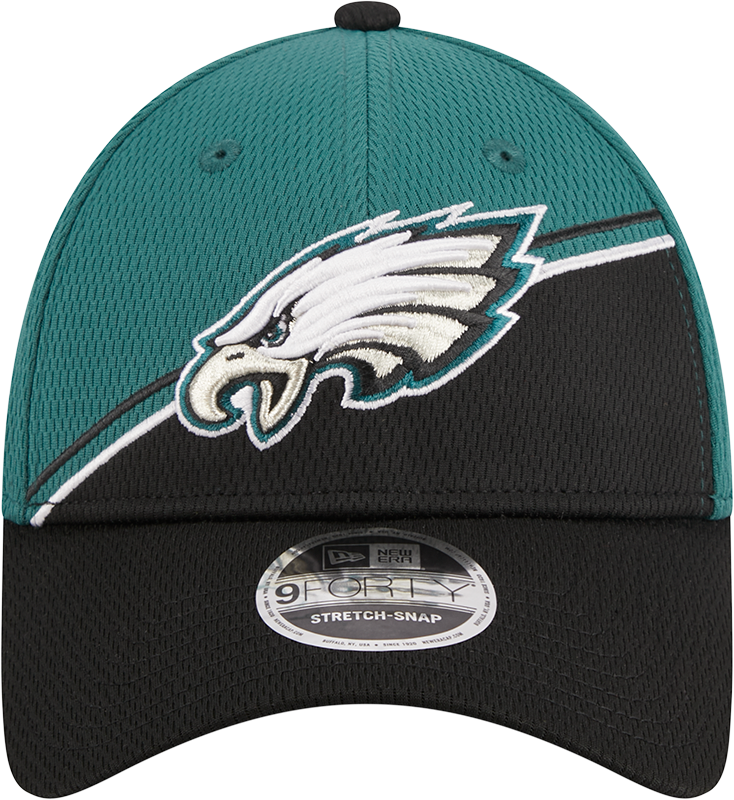 Philadelphia Eagles New Era 2023 Sideline 9FORTY Adjustable Hat - Midnight Green/Black