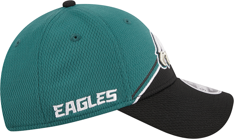 Philadelphia Eagles New Era 2023 Sideline 9FORTY Adjustable Hat - Midnight Green/Black