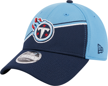 Tennessee Titans New Era 2023 Sideline 9FORTY Adjustable Hat - Light Blue/Navy