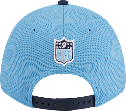 Tennessee Titans New Era 2023 Sideline 9FORTY Adjustable Hat - Light Blue/Navy