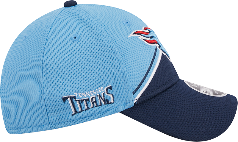 Tennessee Titans New Era 2023 Sideline 9FORTY Adjustable Hat - Light Blue/Navy