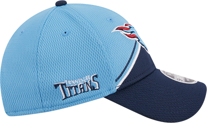 Tennessee Titans New Era 2023 Sideline 9FORTY Adjustable Hat - Light Blue/Navy