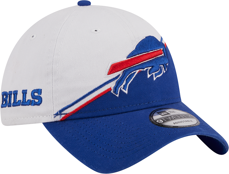 Buffalo Bills New Era 2023 Sideline 9TWENTY Adjustable Hat - White/Royal