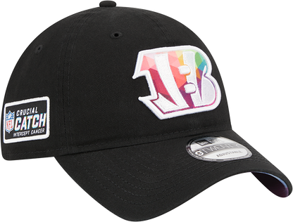 Cincinnati Bengals New Era 2023 NFL Crucial Catch 9TWENTY Adjustable Hat - Black