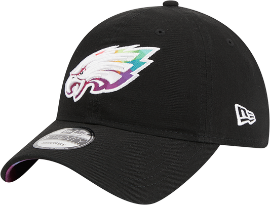 Philadelphia Eagles New Era 2023 NFL Crucial Catch 9TWENTY Adjustable Hat - Black