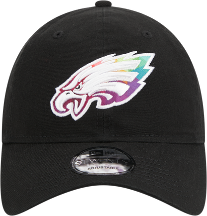 Philadelphia Eagles New Era 2023 NFL Crucial Catch 9TWENTY Adjustable Hat - Black