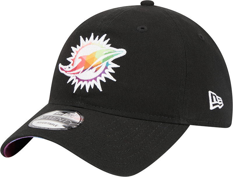 Miami Dolphins New Era 2023 NFL Crucial Catch 9TWENTY Adjustable Hat - Black