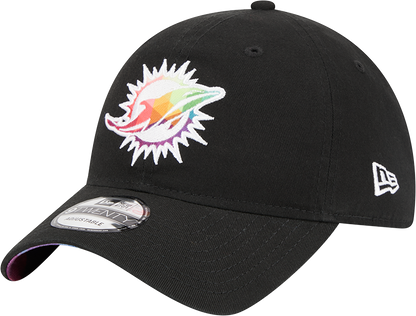 Miami Dolphins New Era 2023 NFL Crucial Catch 9TWENTY Adjustable Hat - Black