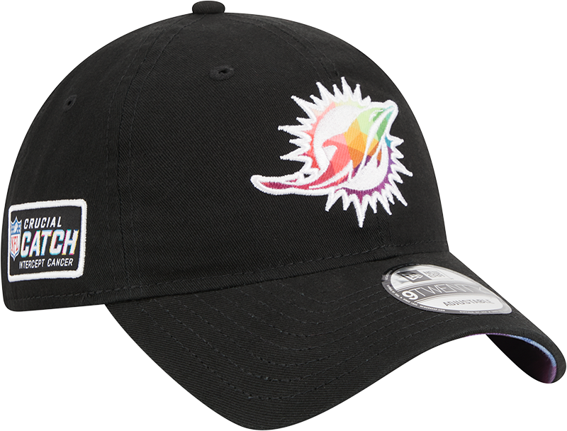 Miami Dolphins New Era 2023 NFL Crucial Catch 9TWENTY Adjustable Hat - Black