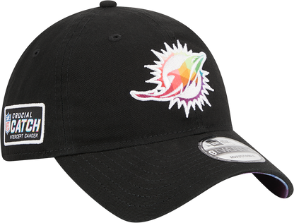 Miami Dolphins New Era 2023 NFL Crucial Catch 9TWENTY Adjustable Hat - Black