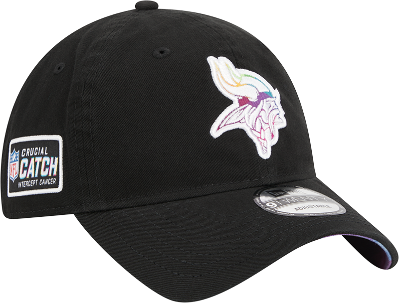 Minnesota Vikings New Era 2023 NFL Crucial Catch 9TWENTY Adjustable Hat - Black