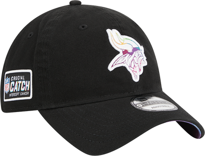 Minnesota Vikings New Era 2023 NFL Crucial Catch 9TWENTY Adjustable Hat - Black