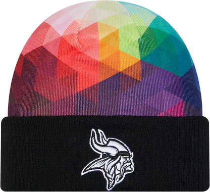 Minnesota Vikings New Era 2023 NFL Crucial Catch Cuffed Knit Hat - Black