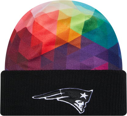 New England Patriots New Era 2023 NFL Crucial Catch Cuffed Knit Hat - Black