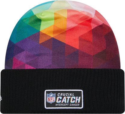 New England Patriots New Era 2023 NFL Crucial Catch Cuffed Knit Hat - Black