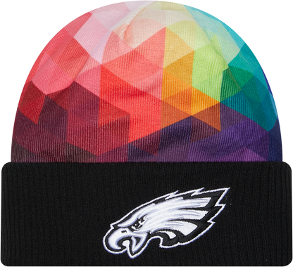 Philadelphia Eagles New Era 2023 NFL Crucial Catch Cuffed Knit Hat - Black