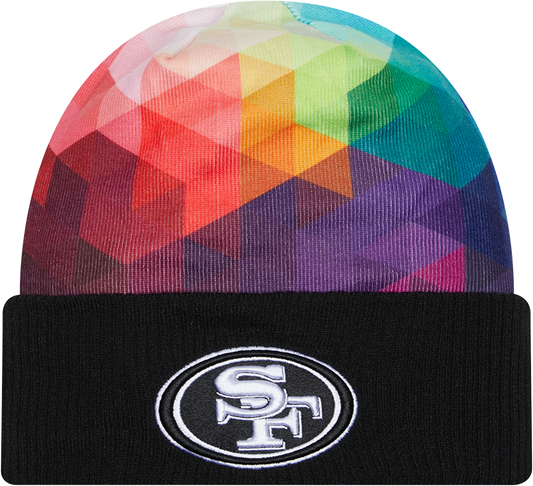 San Francisco 49ers New Era 2023 NFL Crucial Catch Cuffed Knit Hat - Black