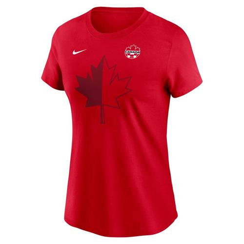 CANADA SOCCER WOMEN'S NIKE CORE T-SHIRT - RED