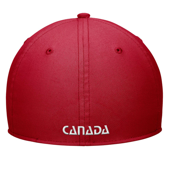 CANADA SOCCER NIKE RISE SWOOSH FLEX HAT - RED
