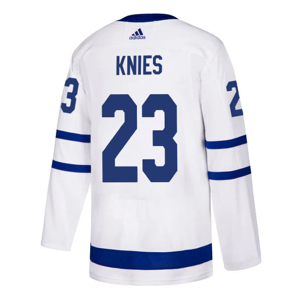 MATTHEW KNIES TORONTO MAPLE LEAFS YOUTH PLAYER AWAY JERSEY