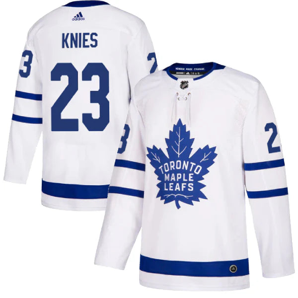 MATTHEW KNIES TORONTO MAPLE LEAFS YOUTH PLAYER AWAY JERSEY
