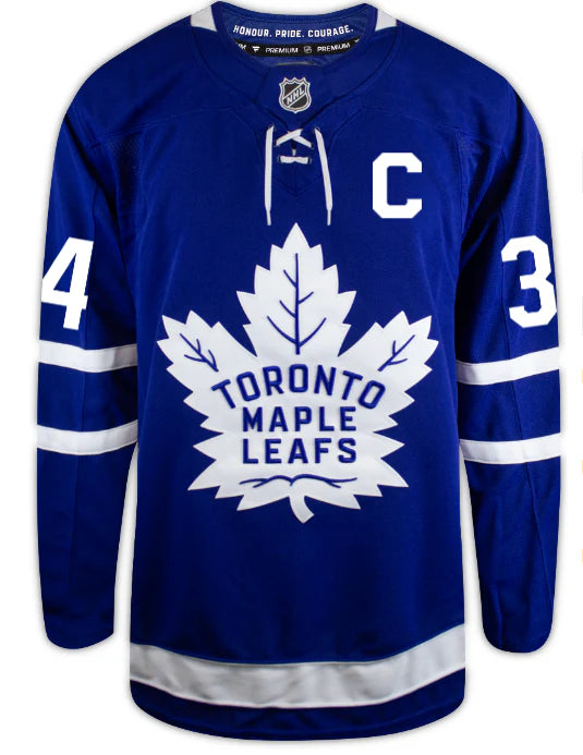 Men's Toronto Maple Leafs Fanatics Captain Patch Home Premium Player Jersey - Auston Matthews - Blue