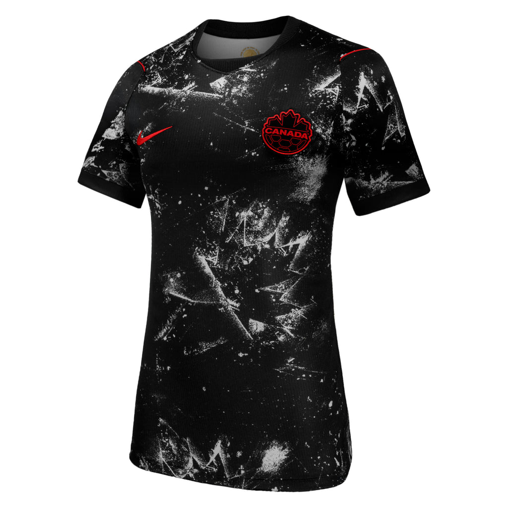 2026 WORLD CUP CANADA SOCCER WOMEN'S NIKE AWAY STADIUM REPLICA JERSEY - BLACK