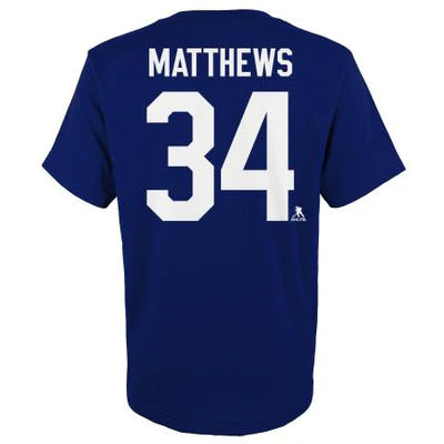 Youth Toronto Maple Leafs Player Tee-Shirt - Auston Matthews - Royal Blue