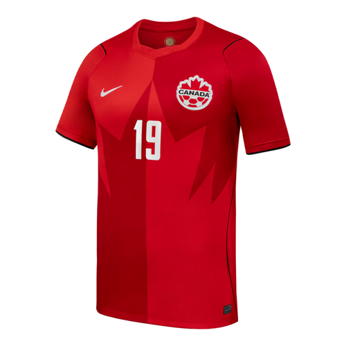 2026 WORLD CUP ALPHONSO DAVIES #19 CANADA SOCCER MEN'S NIKE HOME STADIUM REPLICA JERSEY - RED