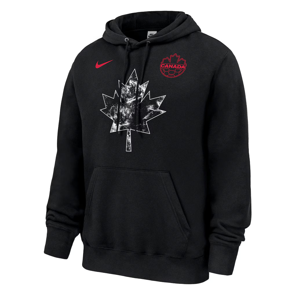 MEN'S NIKE BLACK CANADA SOCCER ICE CLUB FLEECE HOODIE