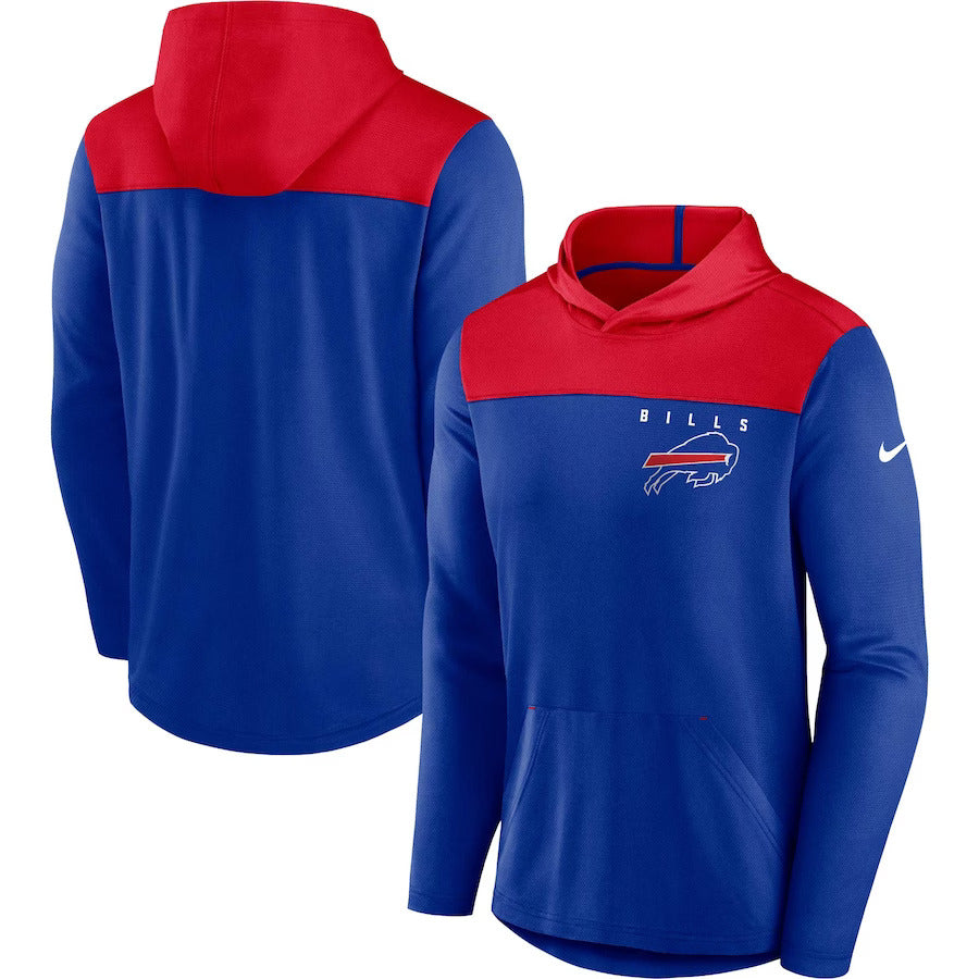 Buffalo Bills Nike Athletic Lockup Pullover Hoodie - Royal/Red