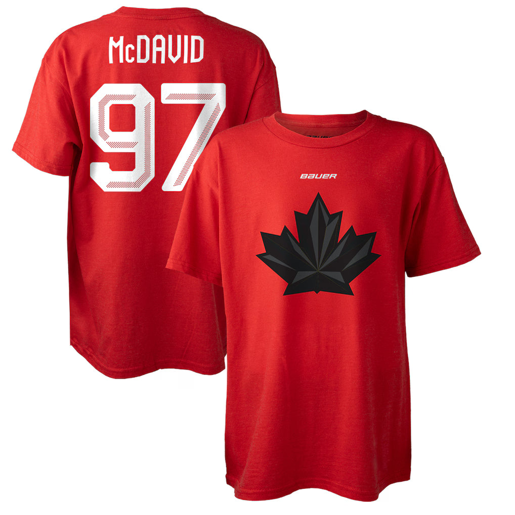 CONNOR MCDAVID HOCKEY CANADA YOUTH RED T-SHIRT