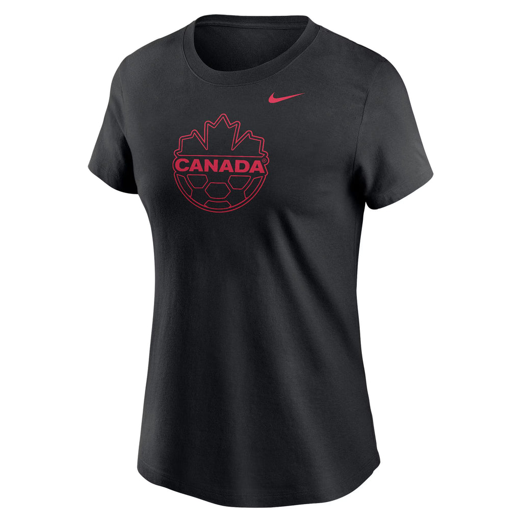 CANADA SOCCER WOMEN'S NIKE CORE T-SHIRT - BLACK