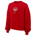 Canada Soccer Women's Nike Phoenix Fleece Crewneck Sweatshirt - Red