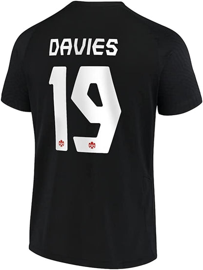 Men's Nike Alphonso Davies Black Canada Soccer 2021/22 Alternate - Replica Player Jersey